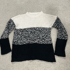 Mystree Cozy Sweater Black and White